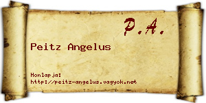 Peitz Angelus névjegykártya